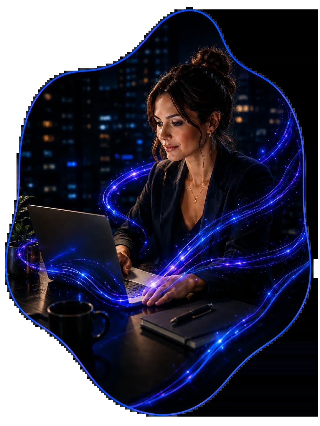 Illustration representing AI-powered sales conversion